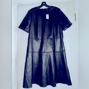 Black Faux Leather Dress. New with tags!!